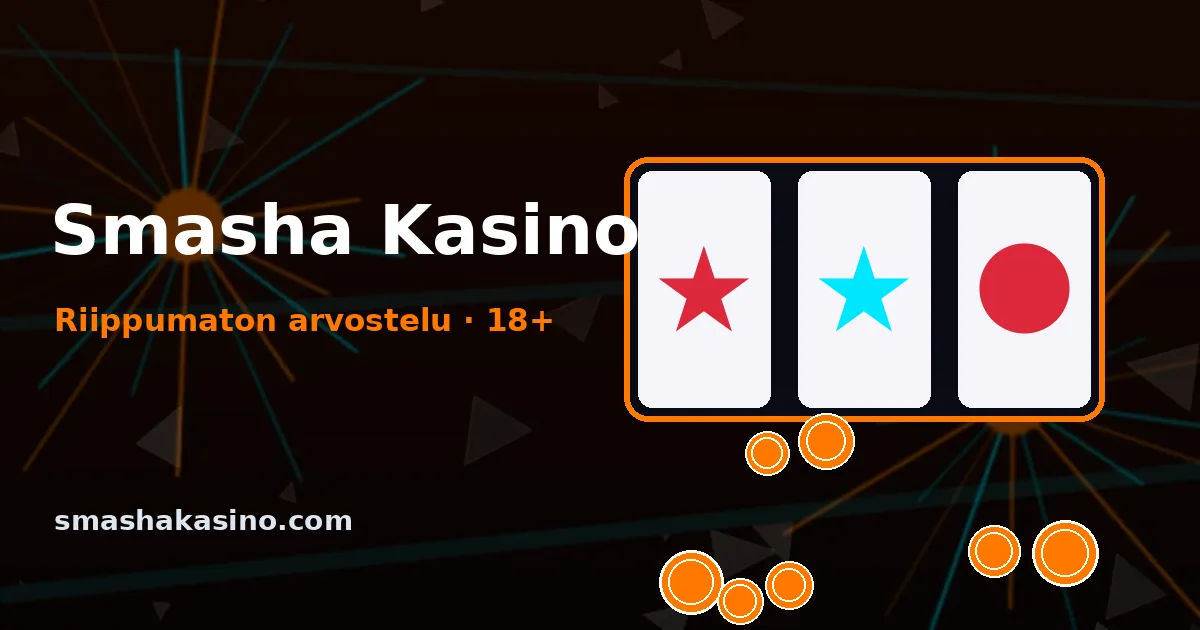 Smasha Kasino – kuvitus kolikkopelin rullista ja kolikoista, riippumaton suomenkielinen kasinoarvostelu